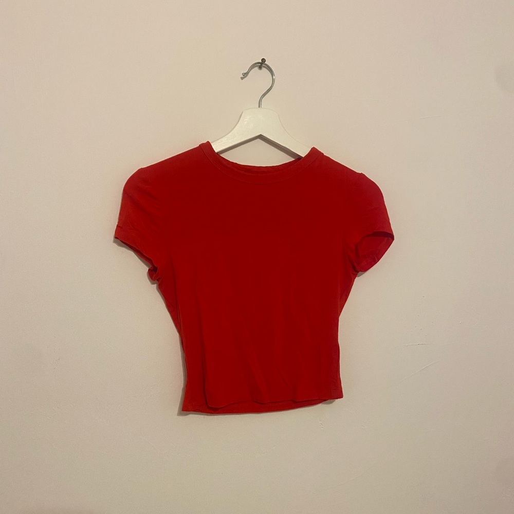 New Red Crop Tee